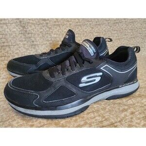 Skechers Men's Burst Tr Trainer 52610 Black Pull-on Sneakers (US12/UK11/EU46)